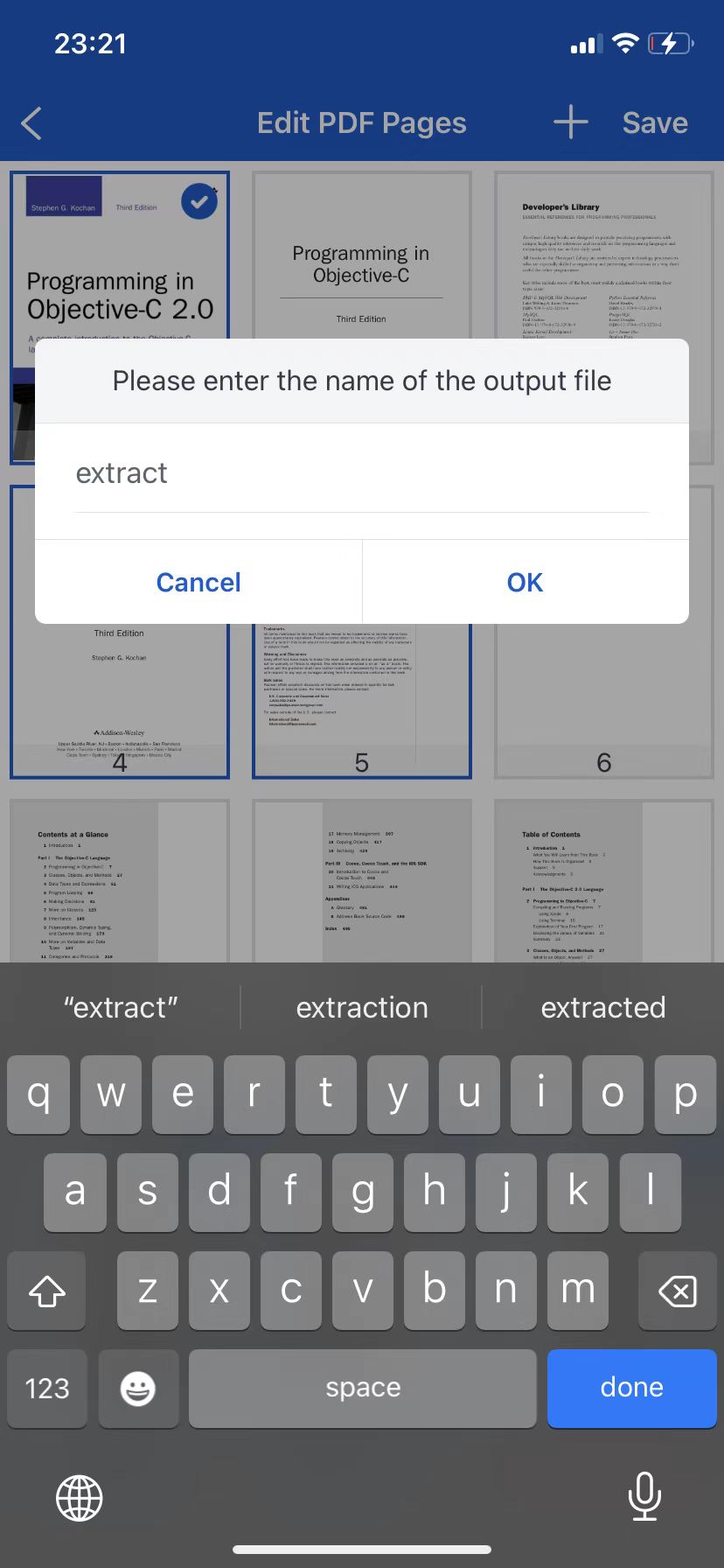 Step 3: name and save the new PDF in PDF Factory for iOS