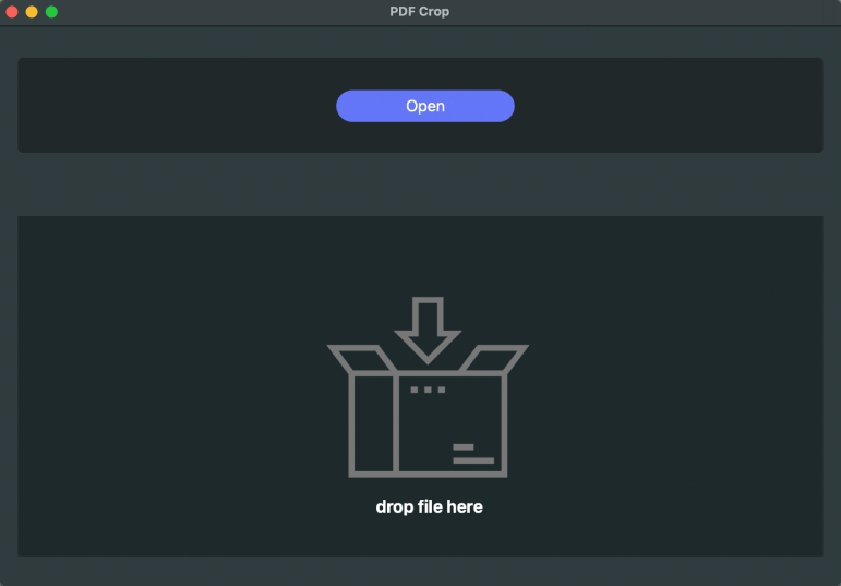 Step 1: add or drag PDF files into PDF Crop for Mac Expert